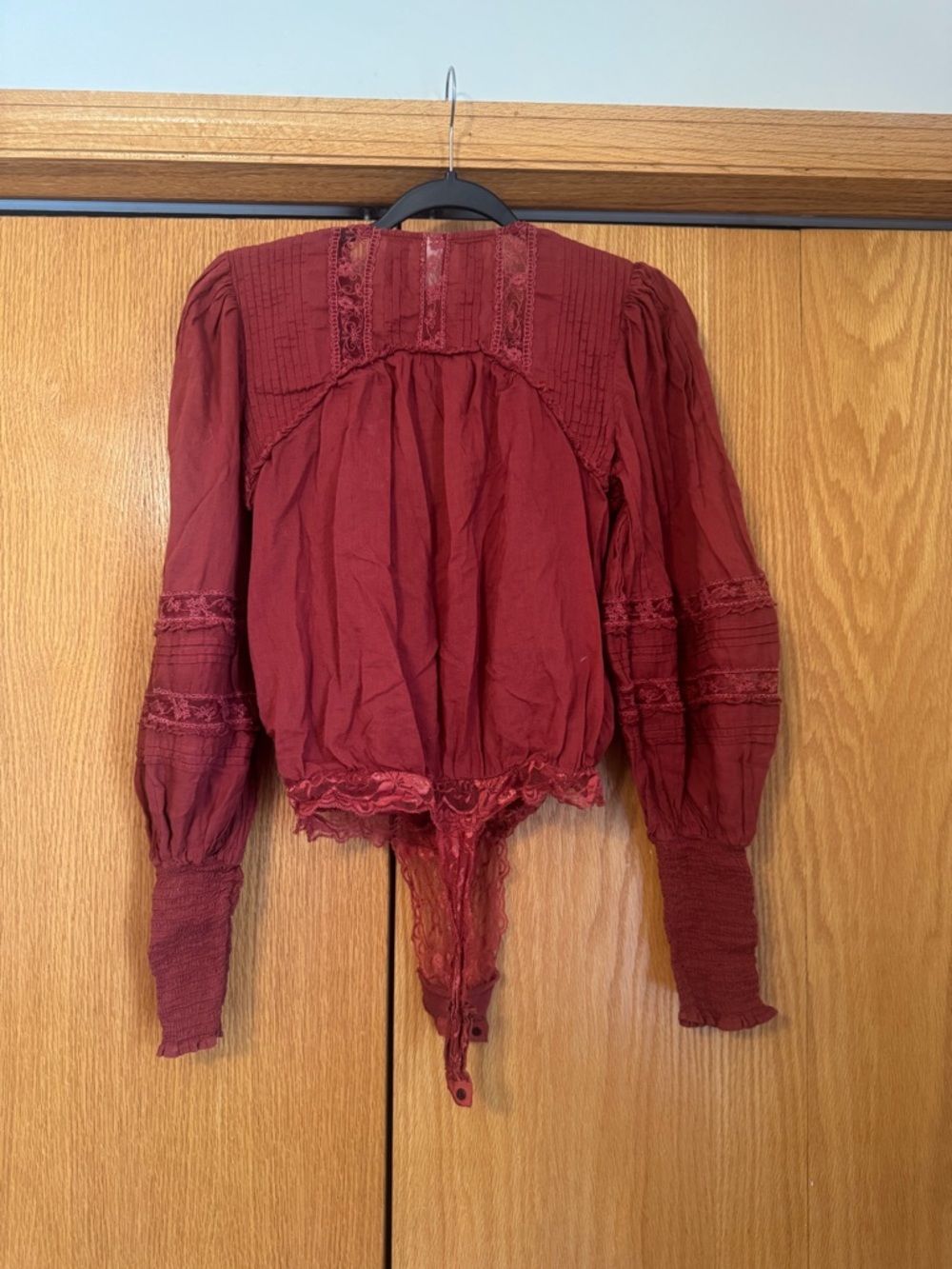 Free People Rust the Eloise bishop Bohemian bodysuit - Picture 5 of 5